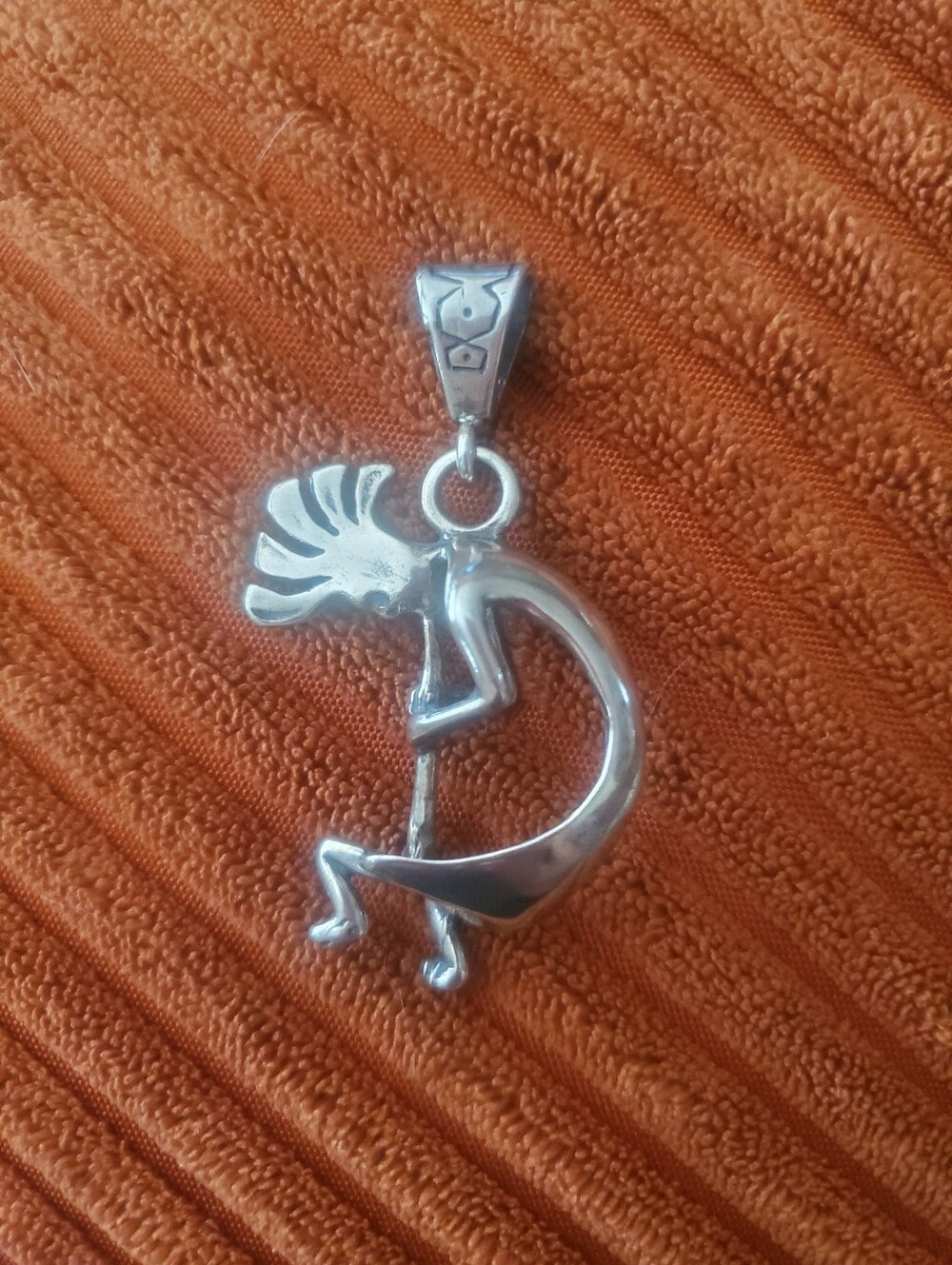 Sterling Silver Kokopelli Pendant - Silver